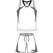Форма баскетбольная ASICS (майка+шорты) SET SUNS (артикул: T199Z4-0190)(Белый, Серый)