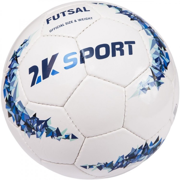 Мяч мини-футбольный 2K Sport Crystal Optimal sala (белый/синий) Мяч мини-футбольный 2K Sport Crystal Optimal sala (белый/синий)