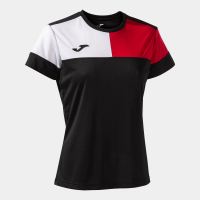 Футболка JOMA CAMISETA MANGA CORTA CREW V NEGRO ROJO