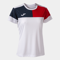 Футболка JOMA CAMISETA MANGA CORTA CREW V BLANCO ROJO