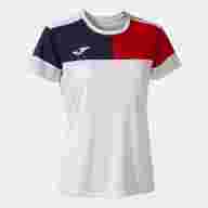 Футболка JOMA CAMISETA MANGA CORTA CREW V BLANCO ROJO - Футболка JOMA CAMISETA MANGA CORTA CREW V BLANCO ROJO